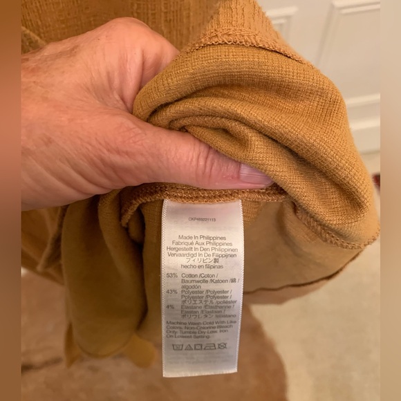 Madewell crossfront flutter sleeve Mini dress. Camel color. Size S - Picture 10 of 10